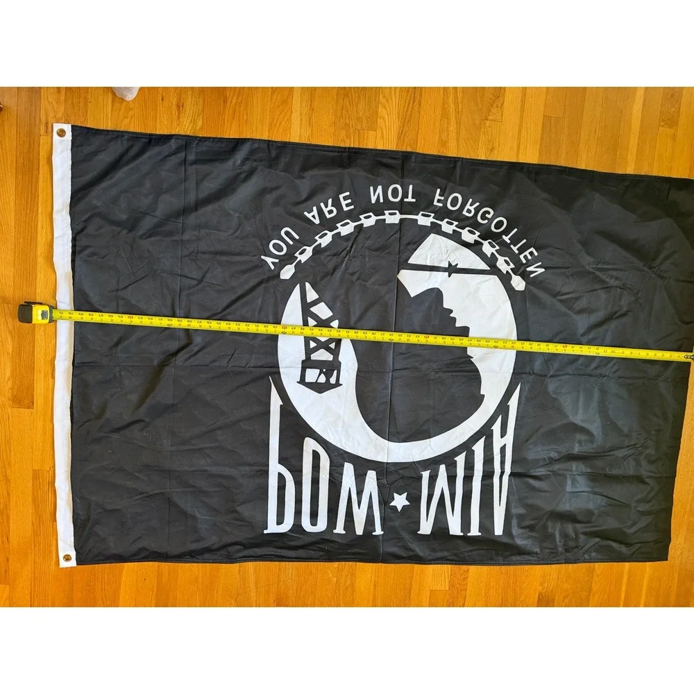 POW MIA Flag Unisex Large Black You Are Not Forgotten Banner FLAG